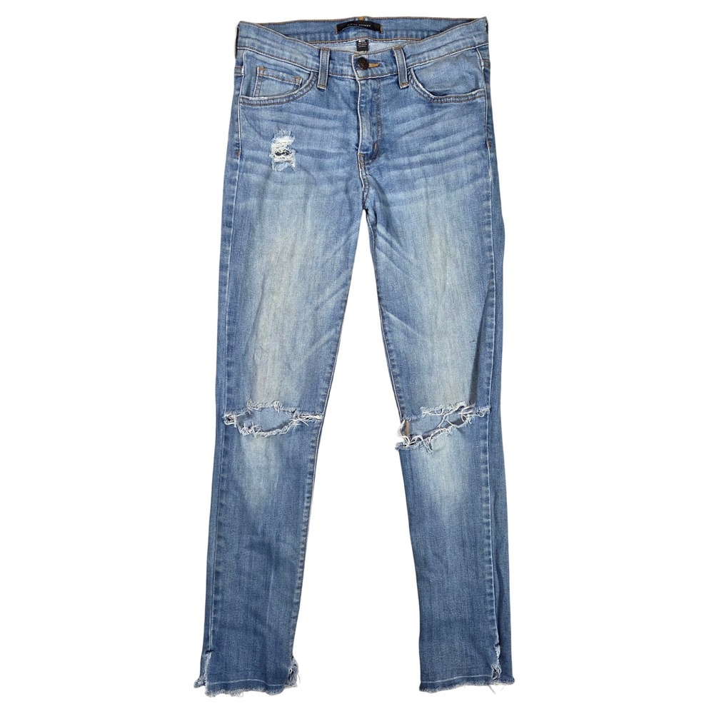 Flying Monkey Mid Rise Ankle Skinny Distressed Jeans Blue Size 27 Y1289A